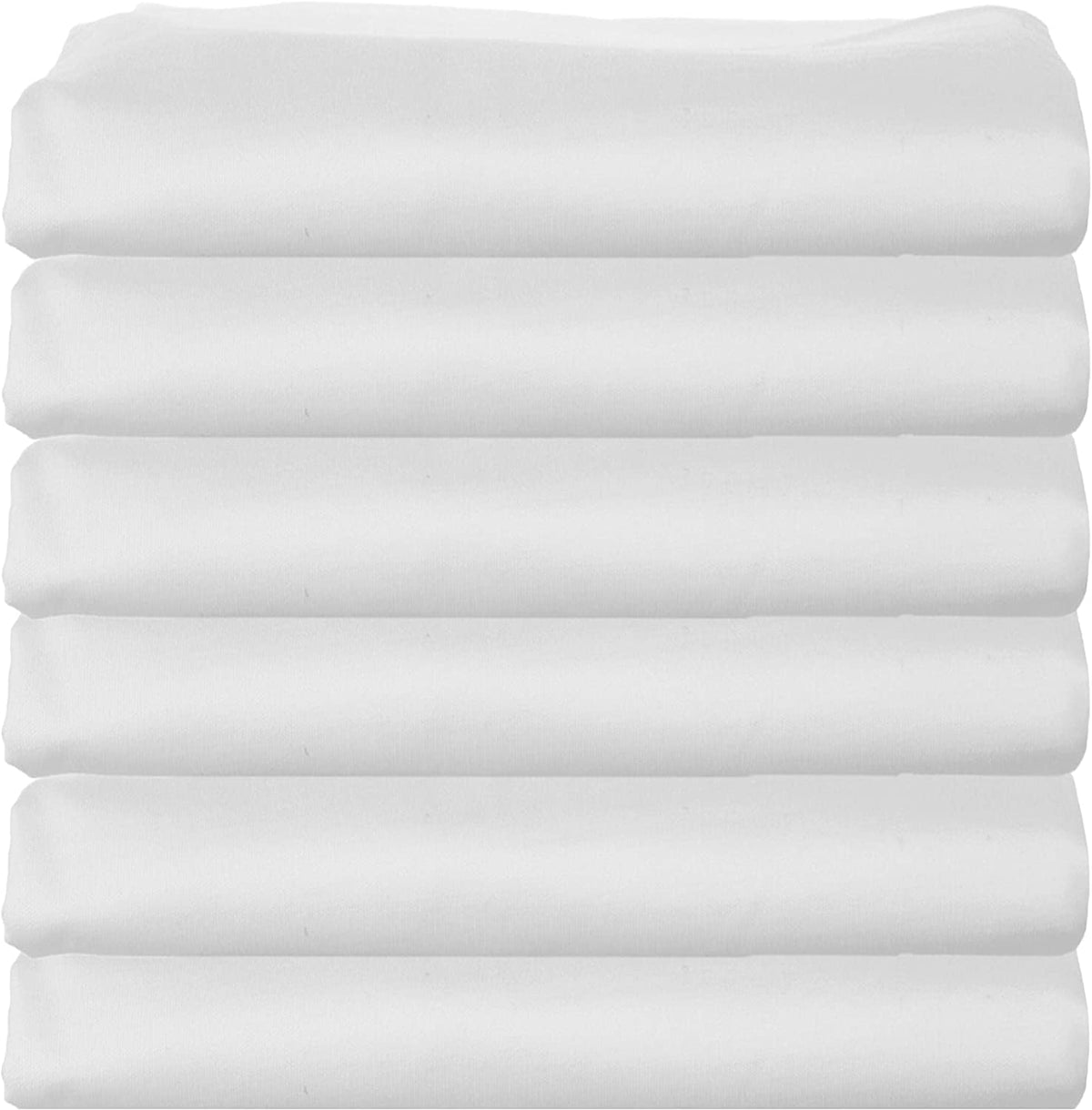 6 Pack - AMU Solutions Classic Flat Hospital Bed Sheets, Twin Size Flat Sheets Luxury Hotel Quality