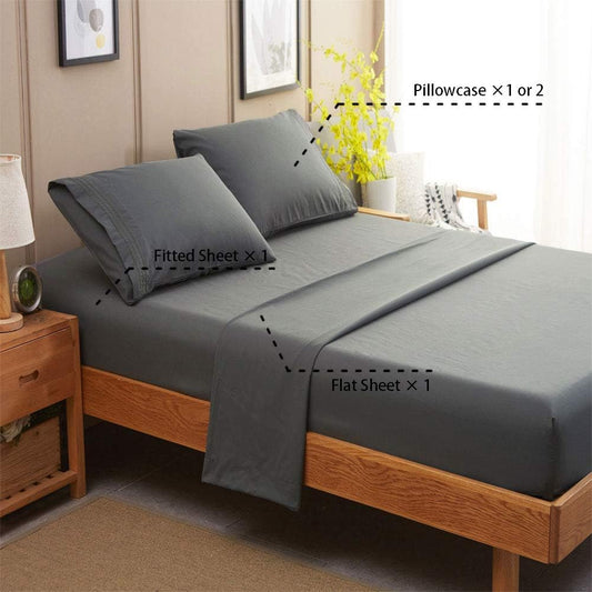 SONORO KATE Bed Sheet Set Super Soft Microfiber Sheets,4PC,Queen Size