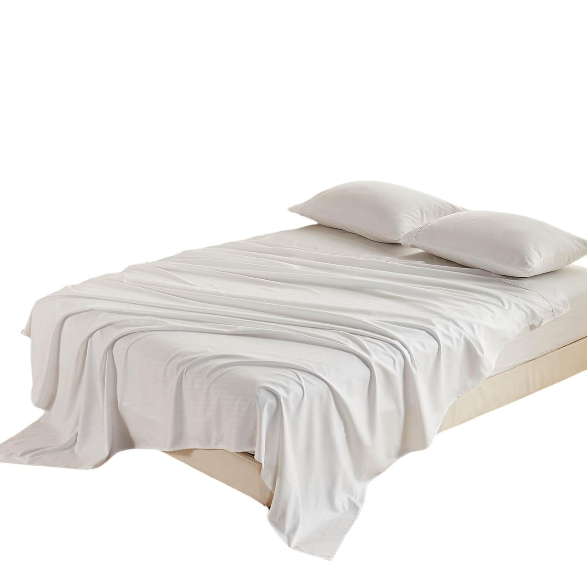 Kingnex Oversized King Flat Sheet 132x110 with Striped Pattern Burgundy