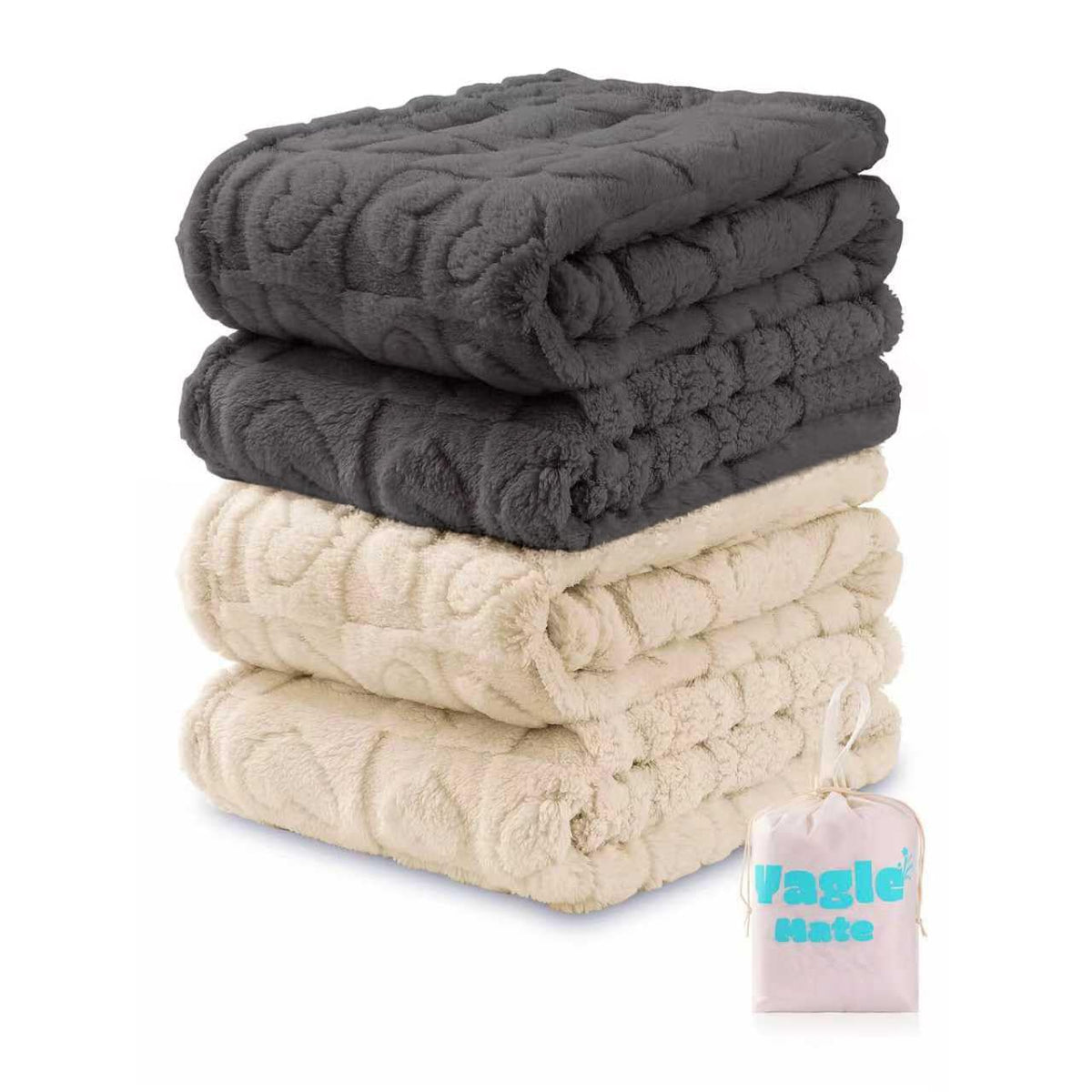 4 Pcs Baby Blankets, Fluffy Small Crib Baby Blankets for Boys, Fleece Checkered Blanket, Toddler Receiving Blankets 30×40