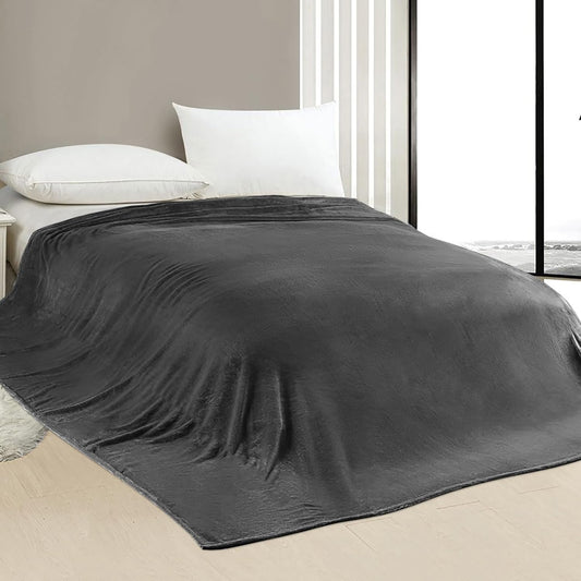 Edenleaf Oversized Blanket 120x120 Inches, Giant Huge Companion for Bed, Sofa,Travel and Camping, Extra Large Big Soft Blanket Fits the Whole Family and Outdoors, Dark Grey 10'x10'