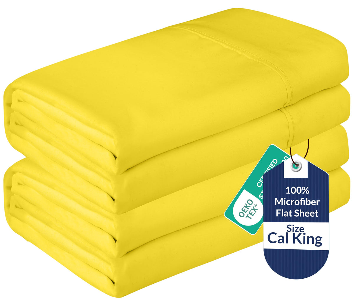 Royale Linens 2 Pack Bulk Flat Sheet Set - Top Sheets - Soft 1800 Microfiber - Wrinkle & Stain Resistant - for Hotel, Massage Table, Hospital, Dorm - Full Flat Sheet Sold Separately (Full, White)