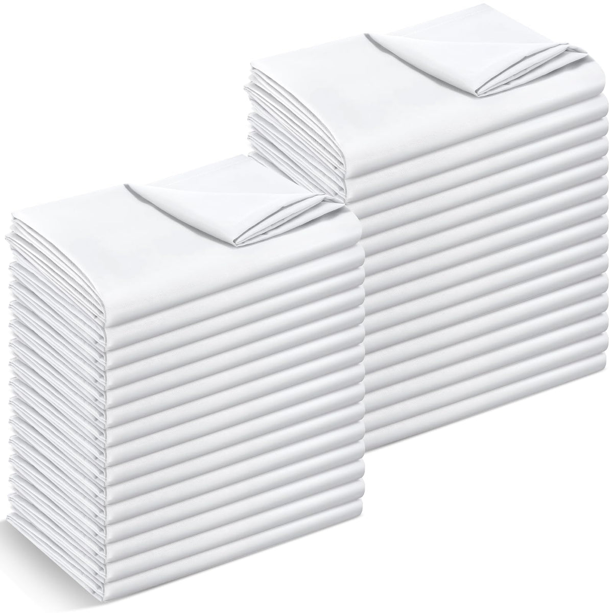 SmoothNovelty 30 Pack Twin Flat Sheets Bulk, White, Twin