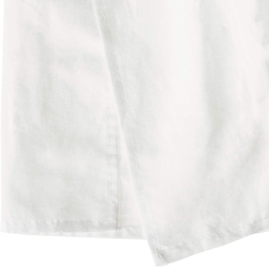 Greenland Home Fashions Cotton Voile Bed Skirt, Lined, White, Queen 18-inch L