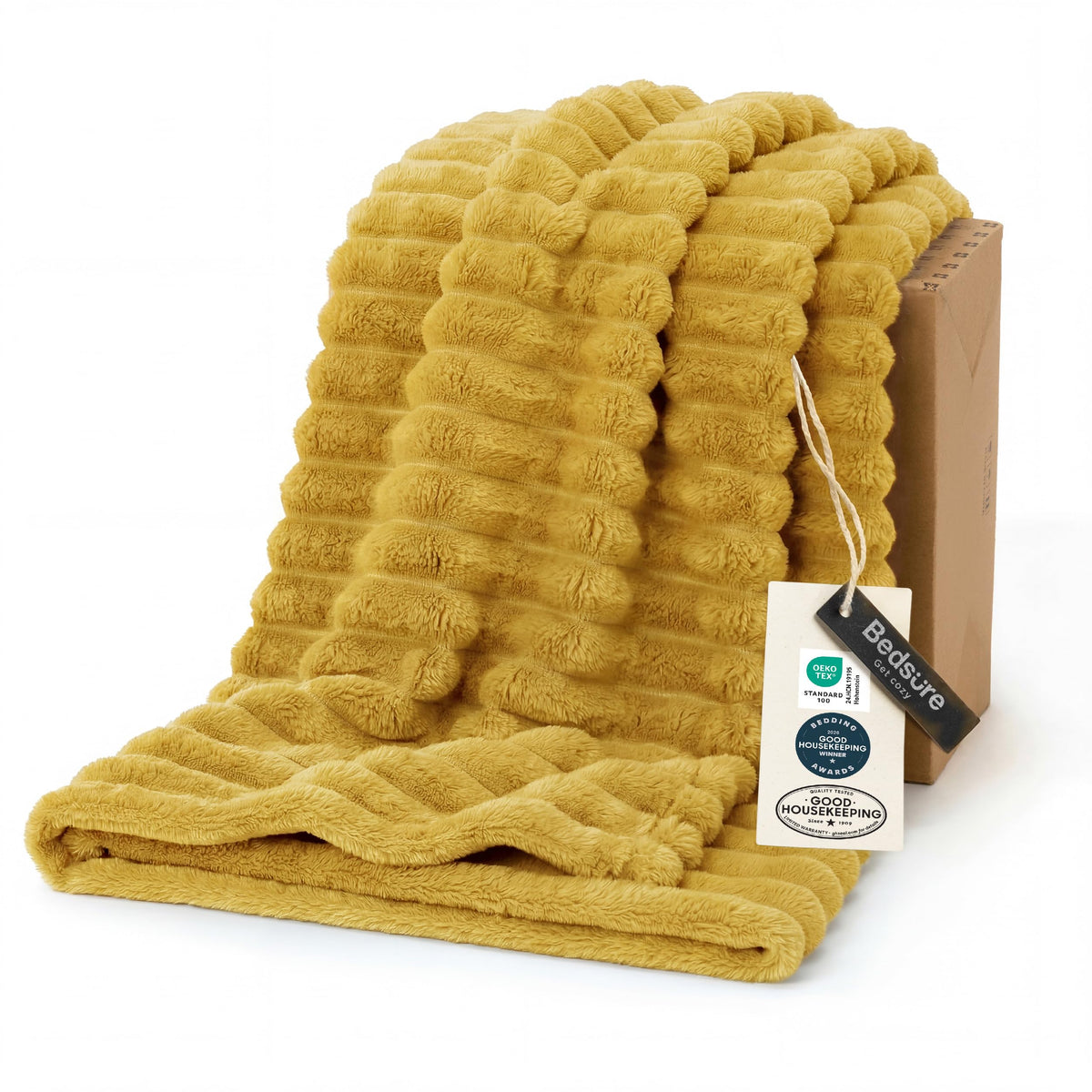 Bedsure Soft Beige Throw Blanket for Couch Decor Gifts 50"x60"