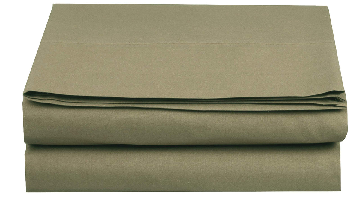 Elegant Comfort Premium Hotel Quality 1-Piece Flat Sheet, Luxury and Softest 1500 Premium Hotel Quality Microfiber Bedding Flat Sheet, Wrinkle-Free, Stain-Resistant, California King, Cream