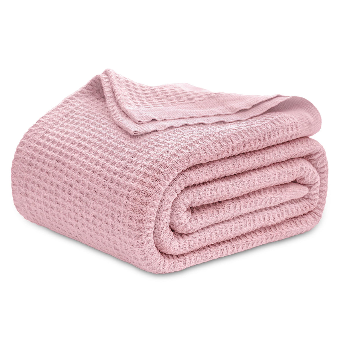 Bedsure 100% Cotton Big Oversized King Blanket, Waffle Weave, White