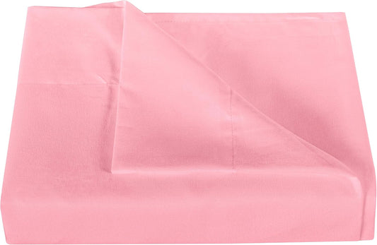 Bedding Twin Flat Sheet - Soft Brushed Microfiber, Shrinkage and Fade Resistant Top Sheet - Easy Care - 1 Flat Sheet Only, Pink