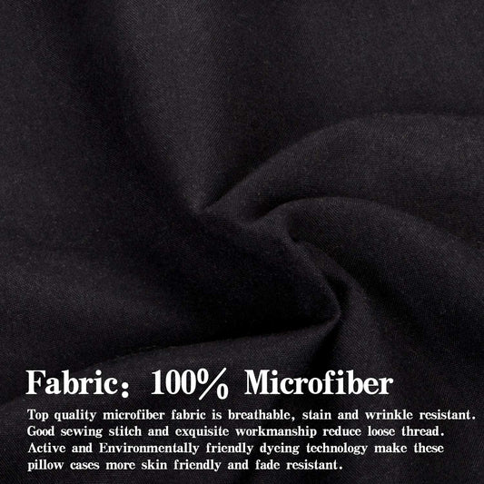 NTBAY Queen Microfiber Flat Sheet, 90 x 102, Black