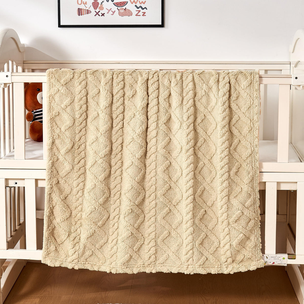 Yurhap Heart Baby Blanket, Love Plush Fleece Baby Blankets for Girls Boys