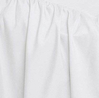 Amazon Basics Lightweight Ruffled Bed Skirt, Classic Style, Soft and Stylish 100% Microfiber with 16" Drop, Wrinkle Resistant, Machine Washable, Queen, Bright White, Solid