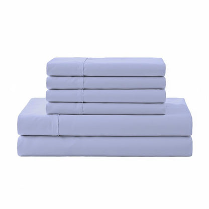 Linen Home 100% Cotton Percale Sheets Queen Size 4 Pc Cooling Set - White