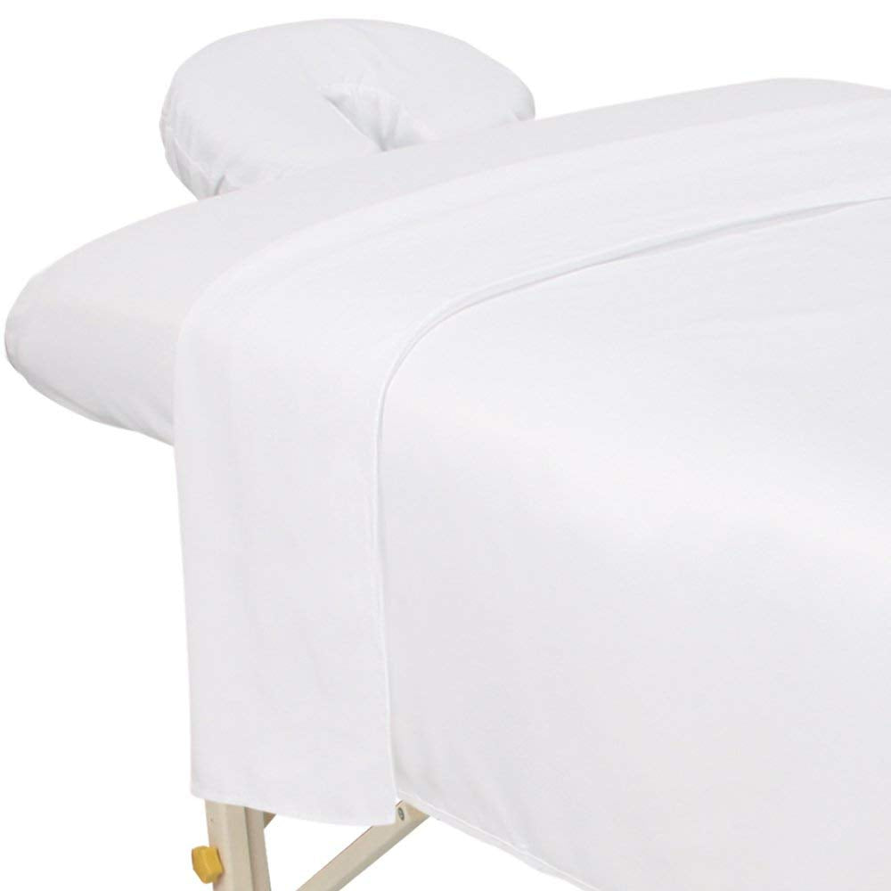 ForPro Premium Microfiber 3-Piece Massage Sheet Set, White