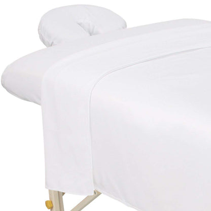 ForPro Premium Microfiber 3-Piece Massage Sheet Set, White