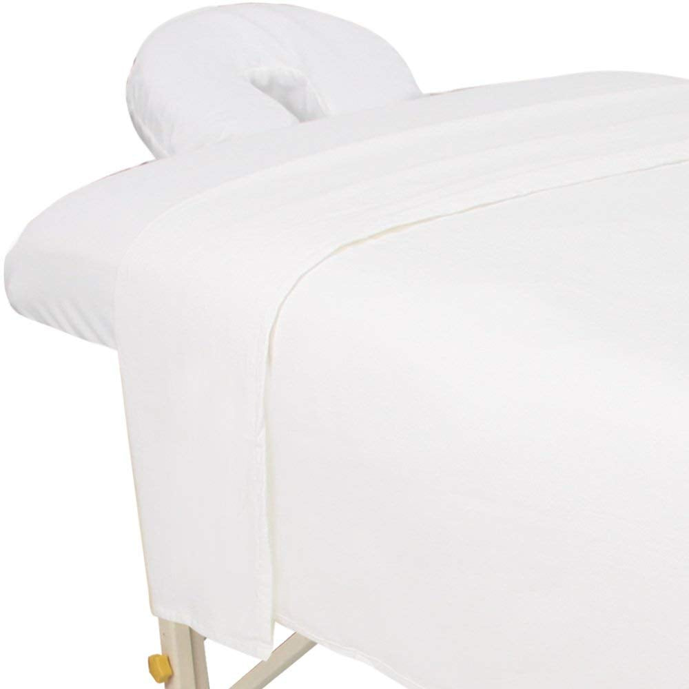 ForPro Premium Flannel 3-Piece Massage Sheet Set, Natural