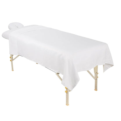 ForPro Premium Microfiber 3-Piece Massage Sheet Set, White