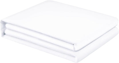 FreshCulture Twin Flat Sheet - Hotel Quality Twin Flat Sheet Only - Brushed Microfiber Top Sheet - Ultra Soft & Breathable - Wrinkle-Free - Easy Care - Single Flat Sheet (Twin, White)