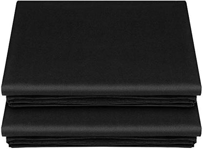 Lirex 2-Pack Twin Size Flat Sheet Set, Ultra-Soft Brushed 1800 Microfiber, Breathable & Wrinkle-Free, Machine Washable (White)