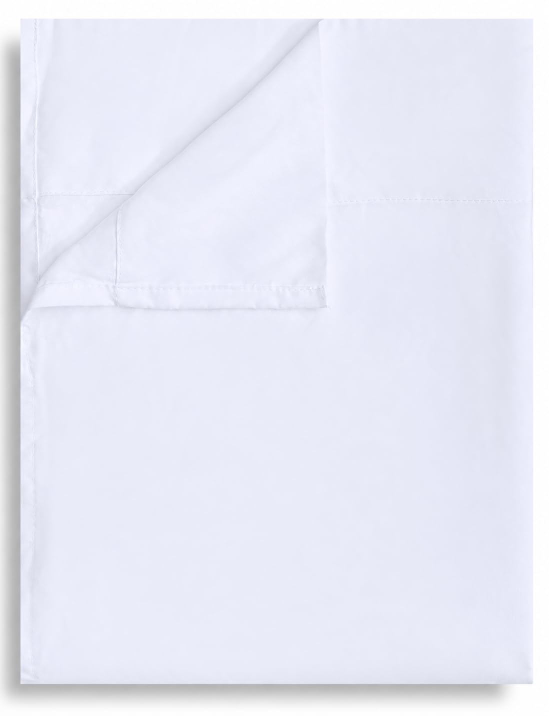 CULVE Twin Flat Sheet Only, 1 Pack White, Soft Brushed Microfiber, 66x96