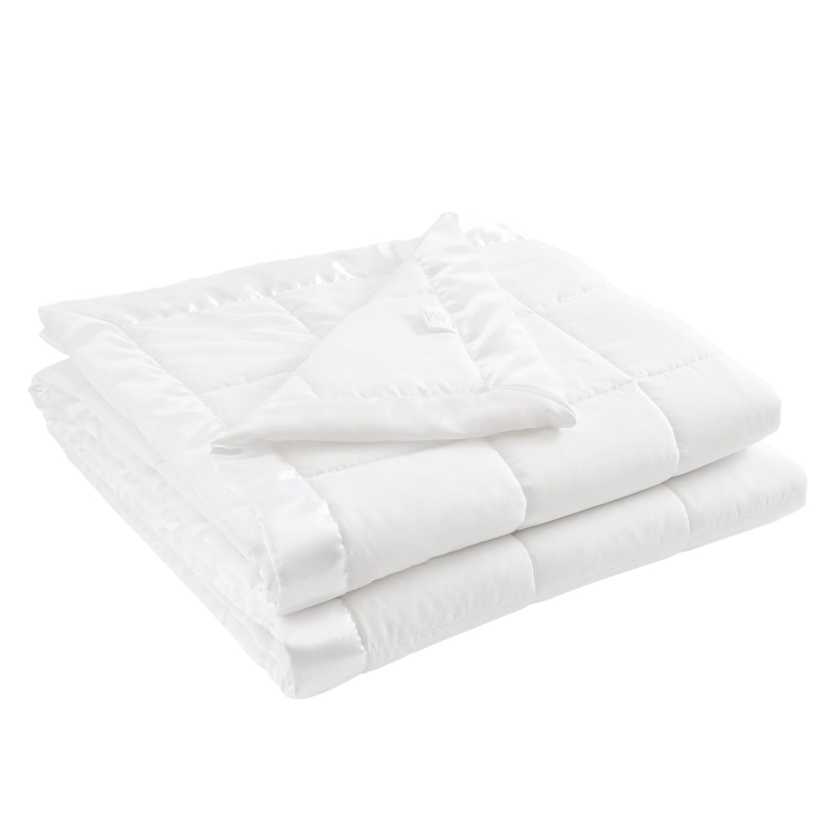 Madison Park Down Alternative Queen Blanket for Bed, Satin Trim, Grey
