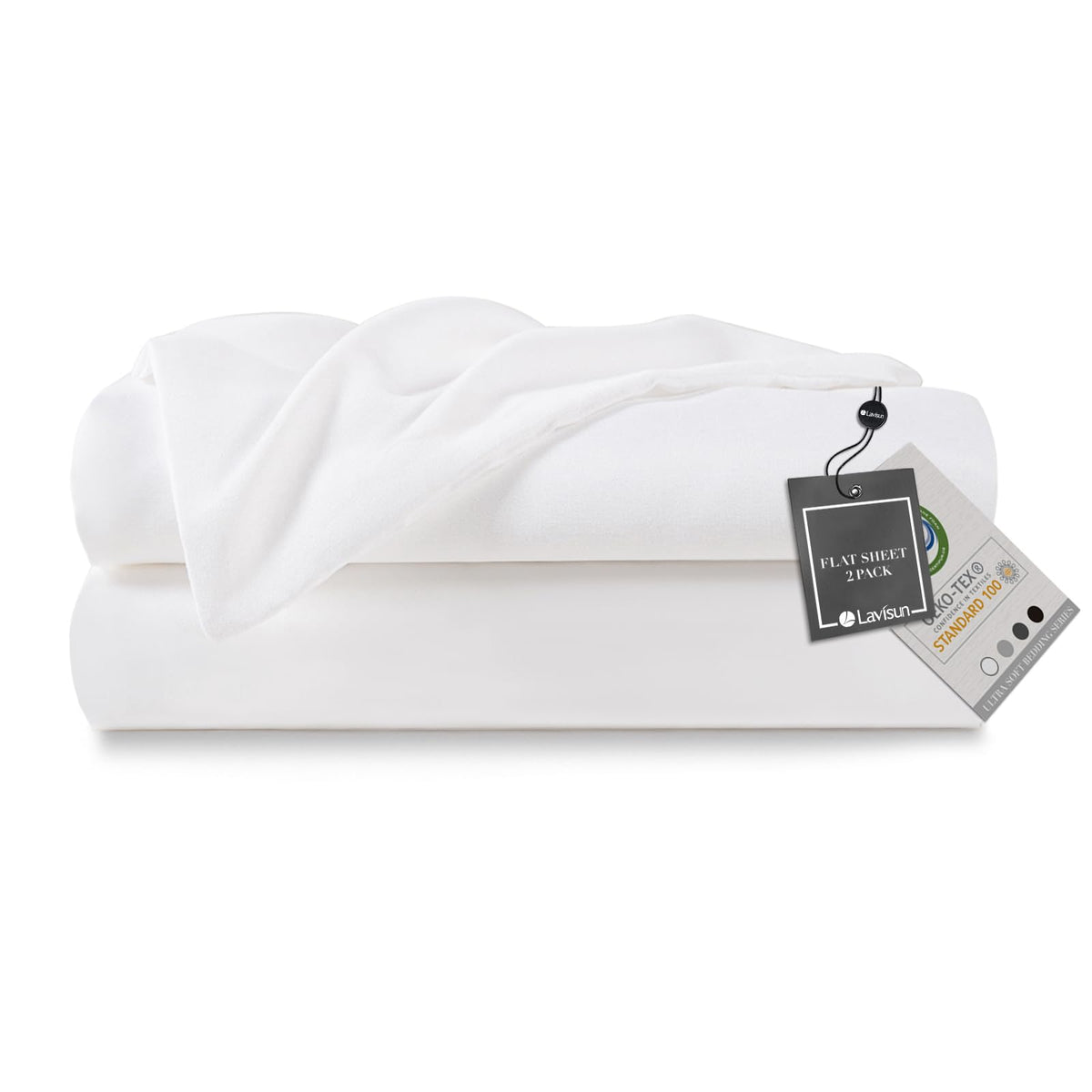 Lavisun Twin Flat Sheets Only, 6 Pack Soft Brushed Microfiber Bedding Sheets for Hotel, Massage, Hospital, Home, Dorm, Bulk Top Flat Sheets Only Twin Size (Grey)