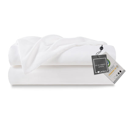 Lavisun Twin Flat Sheets Only, 6 Pack Soft Brushed Microfiber Bedding Sheets for Hotel, Massage, Hospital, Home, Dorm, Bulk Top Flat Sheets Only Twin Size (Grey)