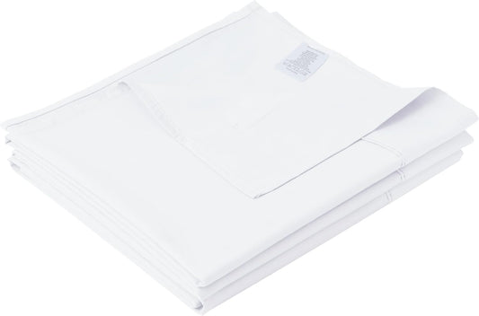 Cotton King Flat Sheet Only, 600 Thread Count 100% Egyptian Cotton Top Sheet 1Pcs, Cool & Breathable Flat Bed Sheets Wrinkle, Fade, Stain Resistant (White King)