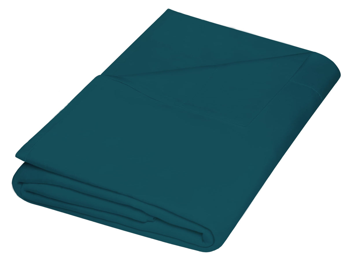 ZPECC Twin Flat Sheets Only White 6 Pack, Color-Coded Hem Threads