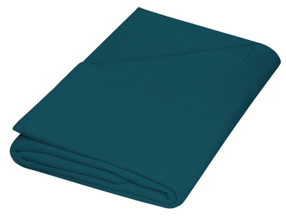 ZPECC Twin Flat Sheets Only White 4 Pack, Color-Coded Hem Threads