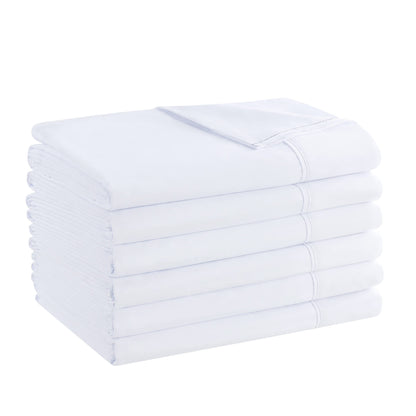 Arkwright Bulk Twin Flat Sheets - Pack of 6 - Soft Brushed Microfiber Hypoallergenic Top Sheet only with Wrinkle Resistant, Bedding Essentials for Hosts and Hotels, Ivory
