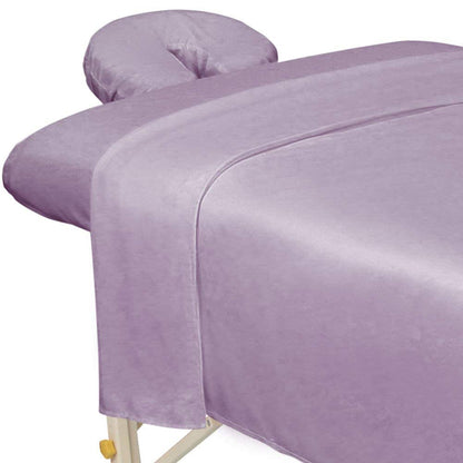 ForPro Premium Microfiber 3-Piece Massage Sheet Set, White