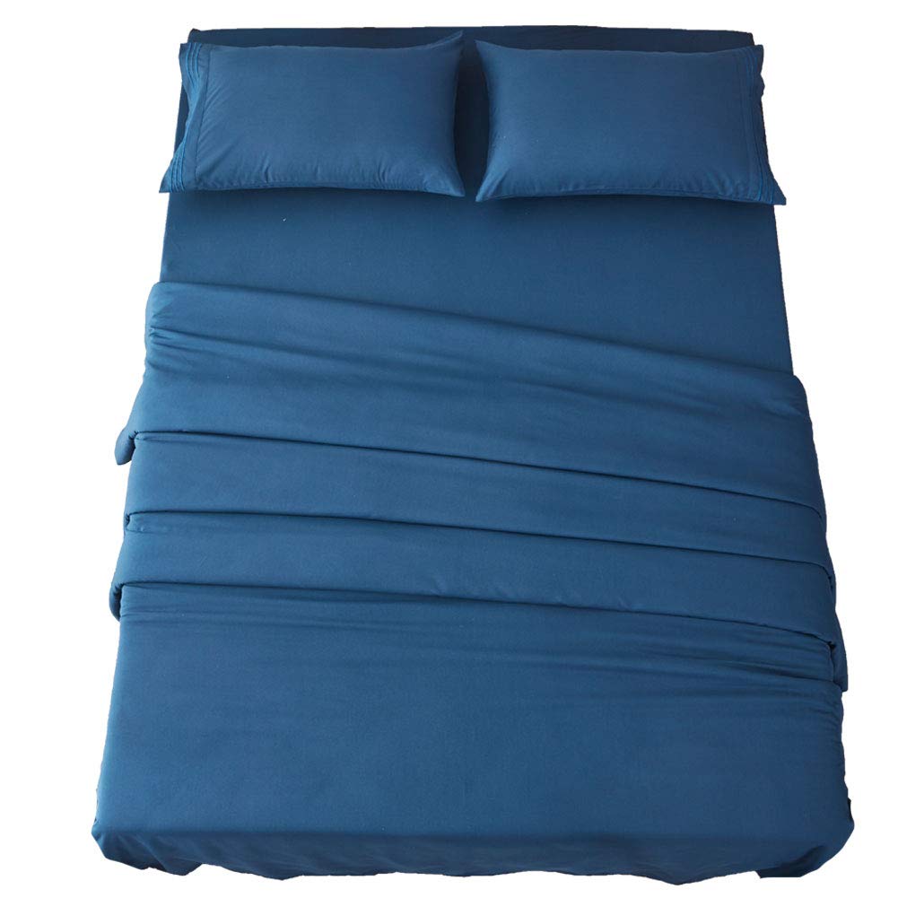 SONORO KATE Bed Sheet Set Super Soft Microfiber Sheets,4PC,Queen Size