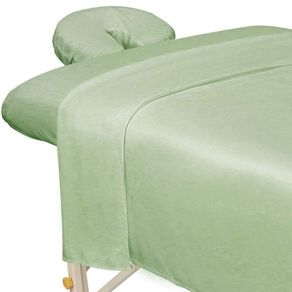 ForPro Premium Microfiber 3-Piece Massage Sheet Set, White