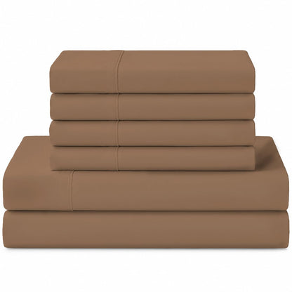 Linen Home 100% Cotton Percale Sheets Queen Size 4 Pc Cooling Set - White