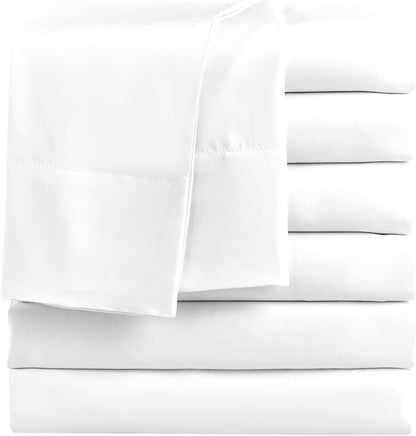 FreshCulture Twin Flat Sheets Only, Pack of 6, Soft Microfiber Bedding Sheets for Home, Salons, Hotels, Bulk Flat Sheets Only Twin Size (White)