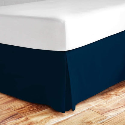 Split Corner Bed Skirt 18 Inch Drop Cal King Size 100% Egyptian Cotton Wrinkle and Fade Resistant Cal King Size, Brown Solid