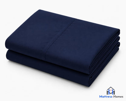 Twin Size Flat Sheets Only Hotel Quality Luxury Single Wrinkle Free & Fade Resistant Flat Sheet - Extra Soft, Breathable Bedding for Easy Care Bed Sheet Navy Blue Flat Sheet Only