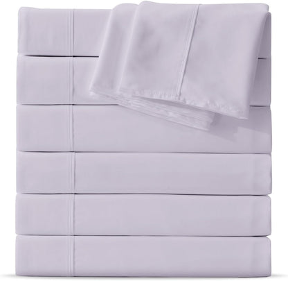 Maple&Stone Twin Flat Sheets Only Bulk Pack of 6 Wholesale Bedding Black