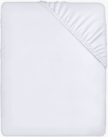 Pack of 6 Twin Fitted Sheet, Fits Up to 15 Inch Deep Pocket, White