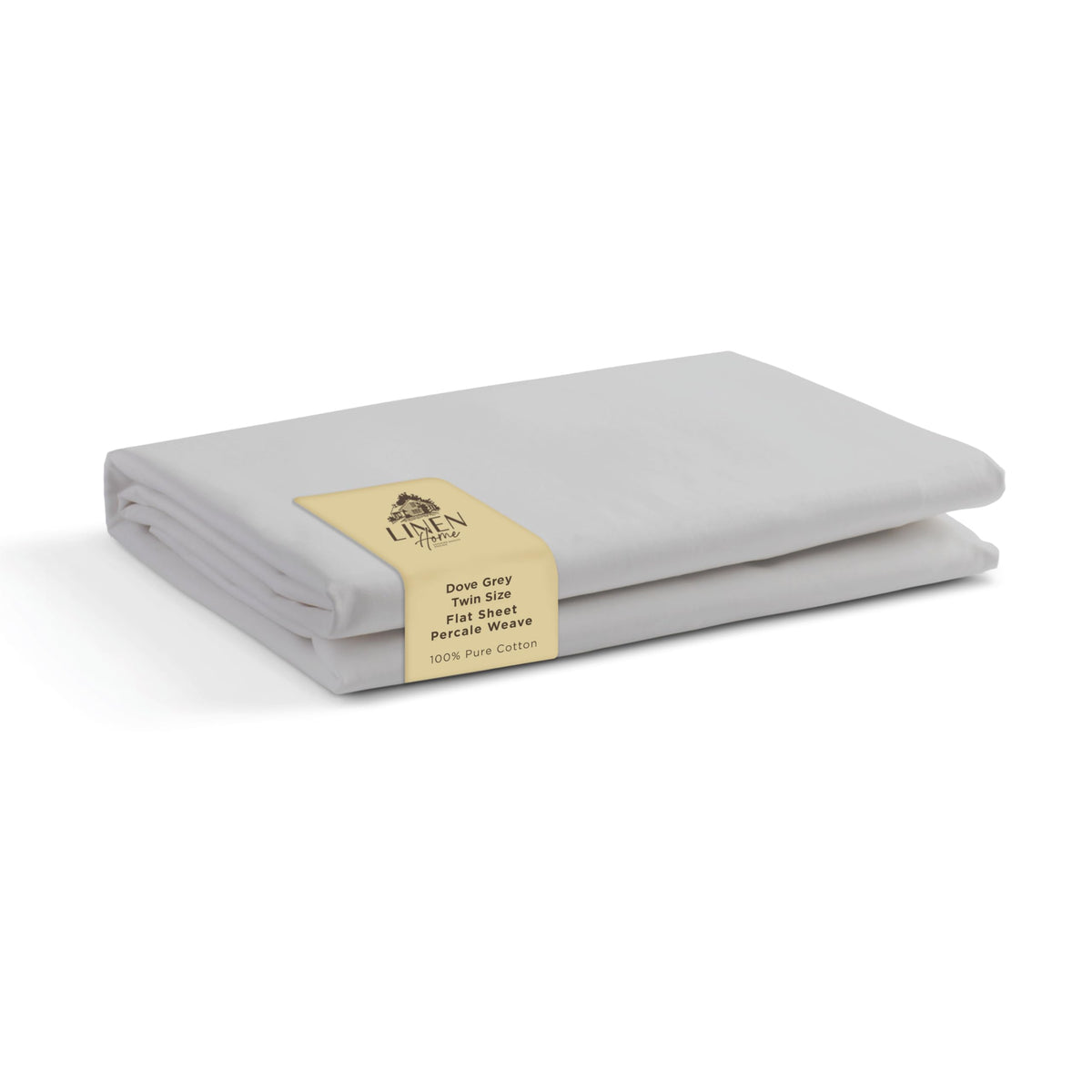 Linen Home Queen Size Flat Sheet Only 100% Cotton Percale, White