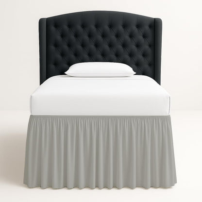 Cottingon Dorm Bed Skirt Twin XL 36" with Split Corners, 100% Microfiber Soft and Stylish, College Room Essential, Extra Long Dust Ruffle for Extended Beds, White