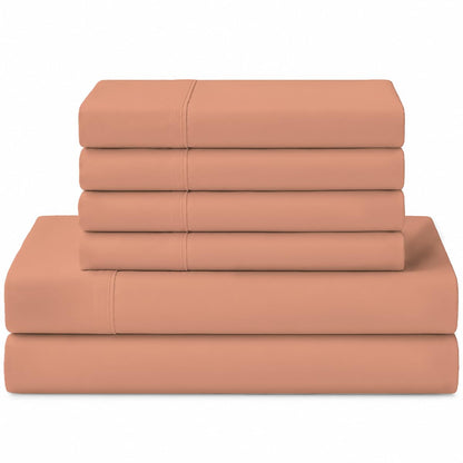 Linen Home 100% Cotton Percale Sheets Queen Size 4 Pc Cooling Set - White