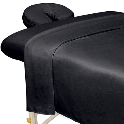 ForPro Premium Microfiber 3-Piece Massage Sheet Set, White
