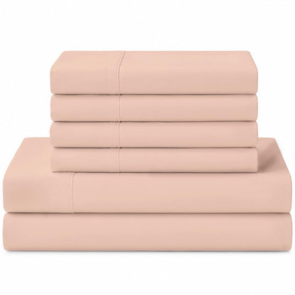 Linen Home 100% Cotton Percale Sheets Queen Size 4 Pc Cooling Set - White