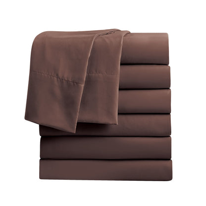 FreshCulture Full Flat Sheets Only, Pack of 6, Soft Microfiber Bedding Sheets for Home, Salons, Hotels, Bulk Flat Sheets Only Full Size (Dark Grey)