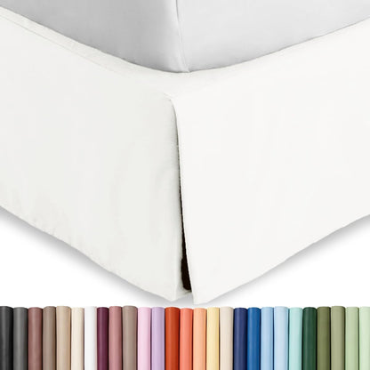 Bare Home Bed Skirt 15-Inch Drop 1800 Ultra-Soft (Queen, Grey)