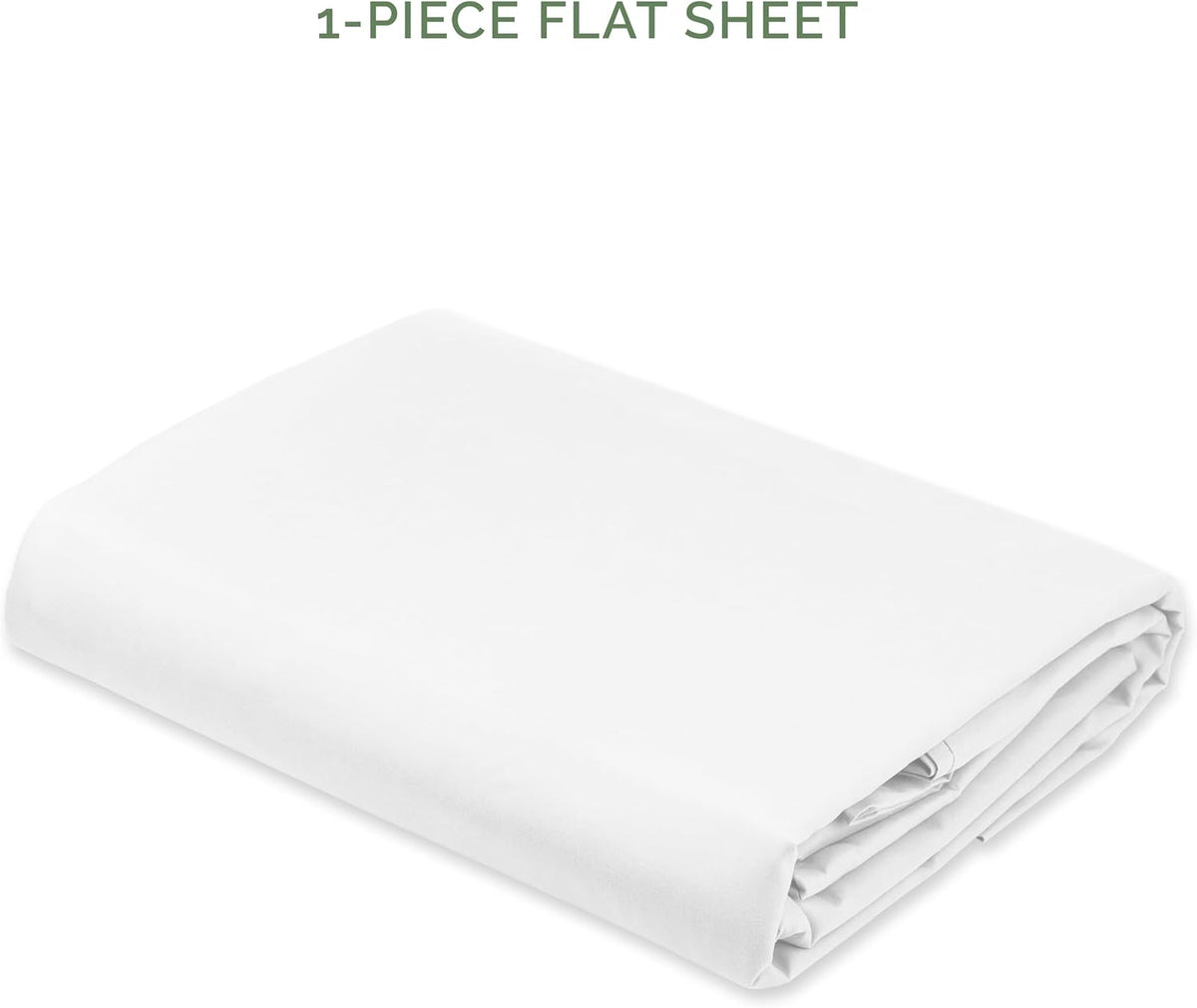 Elegant Comfort Premium Hotel Quality 1-Piece Flat Sheet, Luxury & Softest 1500 Thread Count Egyptian Quality Bedding Flat Sheet, Wrinkle, Stain and Fade Resistant, Queen, White