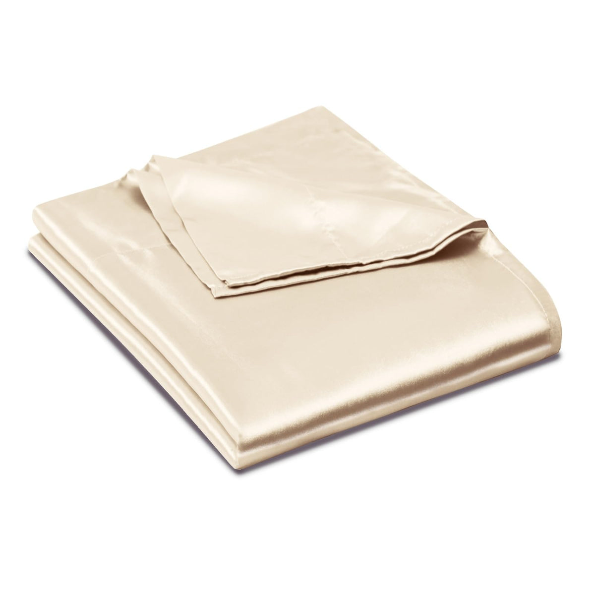 Ersmak Satin Flat Sheet Only, Single Flat Sheet Twin, Luxury & Ultra Soft Silky Bedding Top Sheet for Twin Mattress - Emerald Green