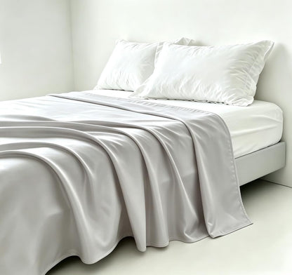 Microfiber Queen Bedding Flat Sheet, Ultra Soft and Wrinkle, Fade, Stain Resistant Top Sheet (White, Twin)