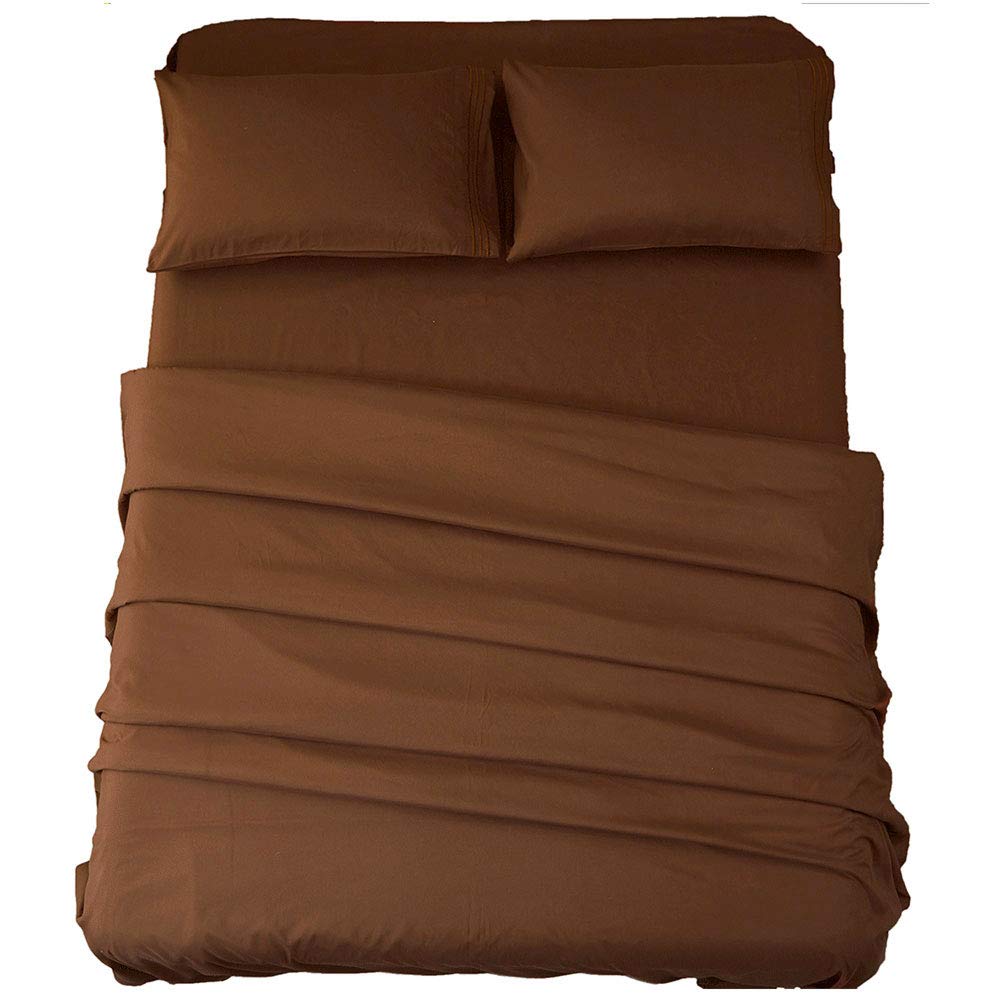 SONORO KATE Bed Sheet Set Super Soft Microfiber Sheets,4PC,Queen Size